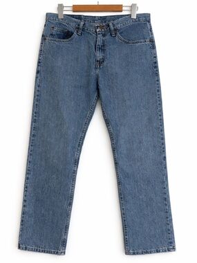 Wrangler Straight Leg Men's Jeans in Light Blue Denim - 32x30